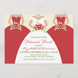 Convite Convidado de Bridal Brunch de Noiva e Bridesmaids