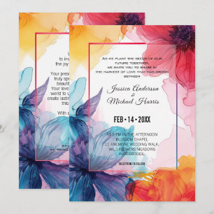 Convite Convidado de Casamento de Sonho Anêmona Incrível