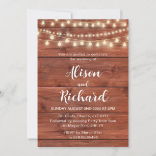Convite Convidado de casamento para luzes de fadas russas