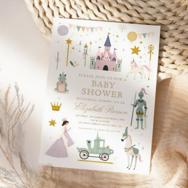 Convite Convidado de Chá de fraldas da Princesa Dragão (Criador carregado)