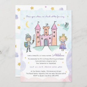 Convite Convidado de conto, festa da Princesa Real