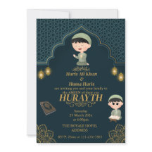 Convidado de Crianças Ameen Verde e Dourada