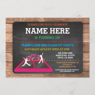 Convite Convidado de diversão de aniversário de galhardete