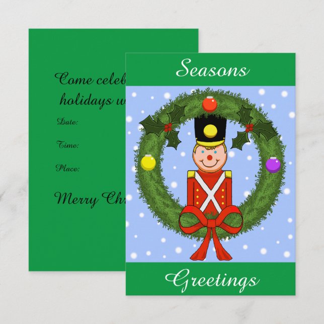 Convite Convidado de Feriado Soldado (Personalizável) (Frente/Verso)