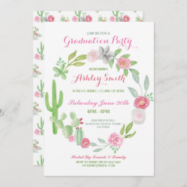 Convite Convidado de Graduação Fiesta Cactus Conite