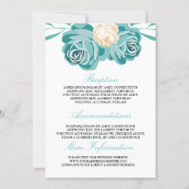 Convite Convidado de Informações de Casamento de Cores Aqu