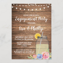 Convidado de Luz Floral Mason Jar festa de noivado