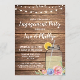 Convite Convidado de Luz Floral Mason Jar festa de noivado