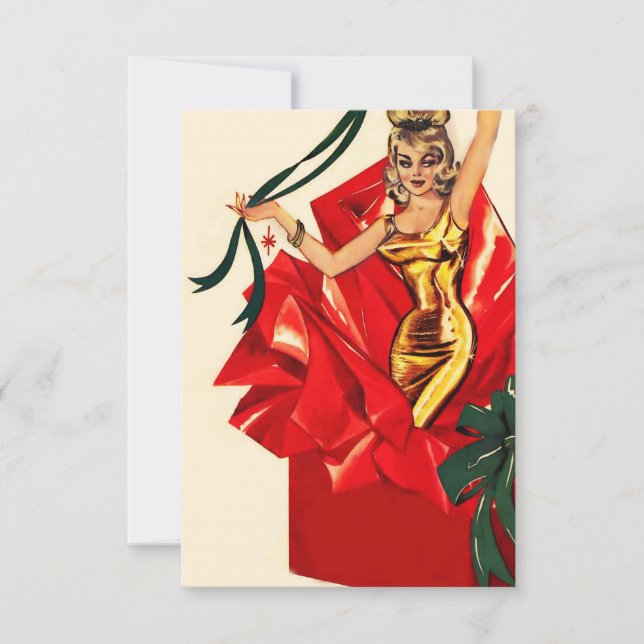 Convite Convidado de Natal dos anos 60. (Frente)