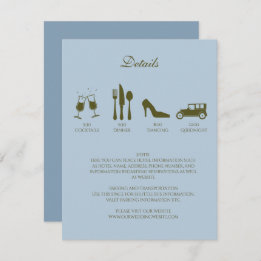 Convite Convidado de Peões Brancos com Detalhes do Azul-Be