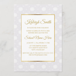 Convite Convidado do Elegante White Lace e do Dourado Part