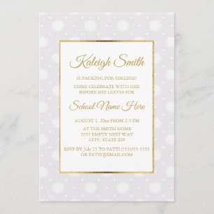 Convite Convidado do Elegante White Lace e do Dourado Part