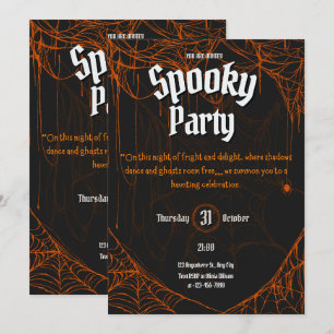 Convite Convidado do Festa de Halloween Gothic Spooky