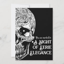 Convite Convidado do Partido Cocktail e Costume do Crânio