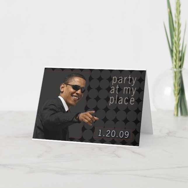 Convite Convidado do Partido de Inauguração de Obama (Frente)