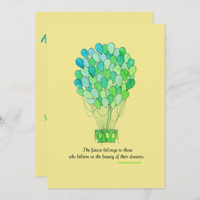 Convite Convidado do Partido dos Sonhos do Balão (Frente/Verso)