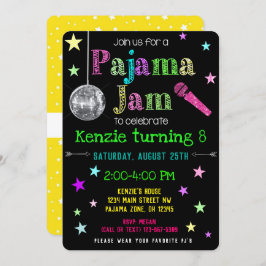 Convite Convidado do Partido Pajama Jam - PJ Dance Party -