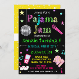Convite Convidado do Partido Pajama Jam - PJ Dance Party -