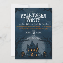 Convite Convidado do partido Spooky Hunted House