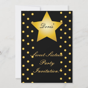 Convite Convidado dos Dots E Star Sweet Dezesseis - Person