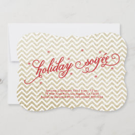 Convite Convidado Dourado de Feriado Soirée