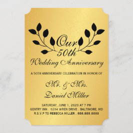 Convite Convidado Dourado do Partido dos Aniversário do Ca