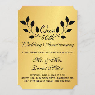 Convite Convidado Dourado do Partido dos Aniversário do Ca