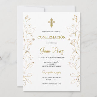 Convite Convidado espanhol com confirmação minimalista