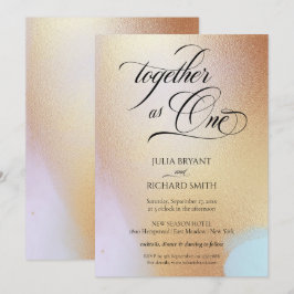 Convite Convidado Moderno Dourado para Caligrafia Elegante