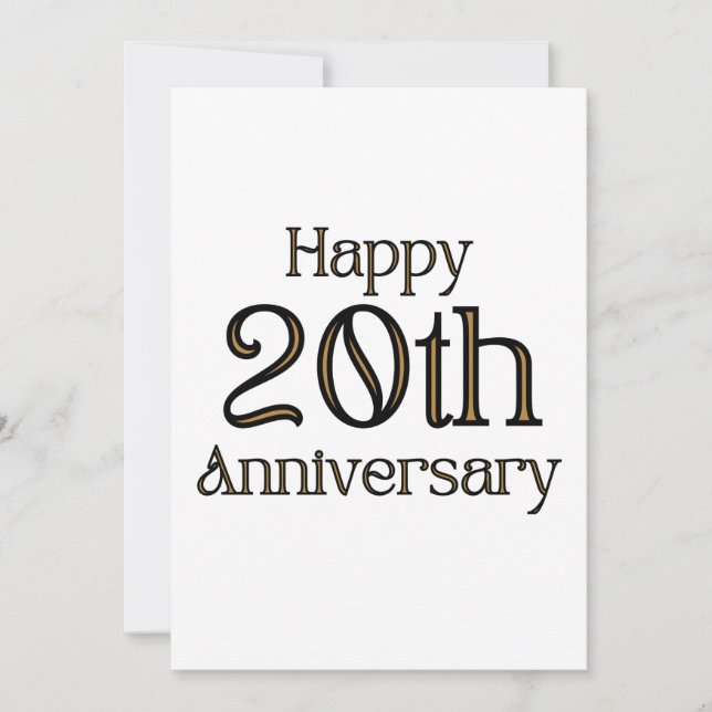 Convite Convidado para 20 de aniversário feliz (Frente)