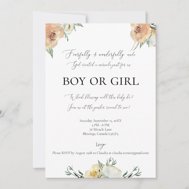 Convite Convidado para a Revenda de Gênero, de forma feliz (Frente)