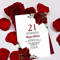 Convidado para aniversário de 21 anos de Rosa verm