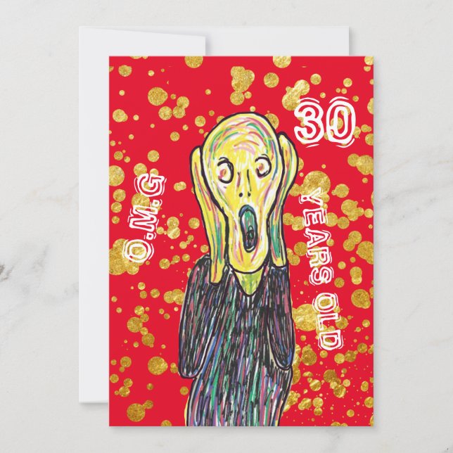 Convite Convidado para artista do 3aniversário de 30 anos  (Frente)