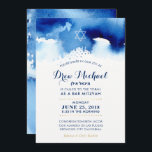 Convite Convidado para bar MITZVAH estrela azul moderno<br><div class="desc">pelo kat massard >> kat@simplysweetPAPERIE.com <<< - - - - - - - - - - - - - - - - - - - - - - - - - - - - - - - - - - - - - - - - - - - - -...</div>