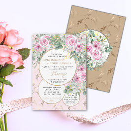 Convite Convidado para Casamento Rosa Rosa Rosa Rosa de Ag
