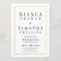 Convidado para celebração de casamento da tipograf