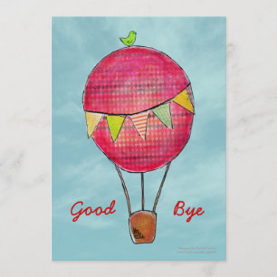 Convite Convidado para Farewell Bon Voyage do Balão de Ar 