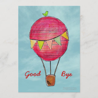 Convite Convidado para Farewell Bon Voyage do Balão de Ar