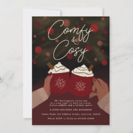 Convite Convidado para Férias Comfy & Cozy Hot Cocoa