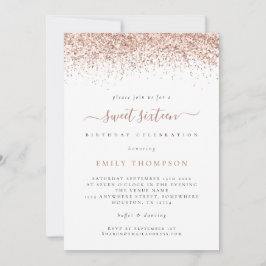 Convite Convidado para Festa de aniversário Trendy Rosa Gl