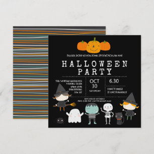Convite Convidado para festa de Halloween de família dive