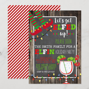 Convite Convidado para Festa de Natal Elfin