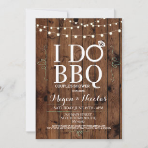 Convite Convidado para Festa de noivado de madeira de quad