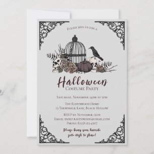 Convite Convidado para Figurino de Adultos do Halloween Es