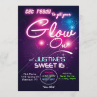 Convidado para o 16 Glow Party 80