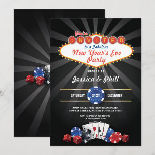 Convite Convidado para o Casino Dice de Las Vegas