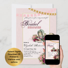 Convite Convidado para o Chá de panela de Alice no País da