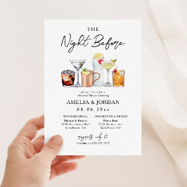 Convite Convidado para o ensaio e as bebidas noturnas ante