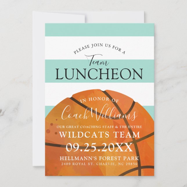 Convite Convidado para o final do campeonato de basquetebo (Frente)