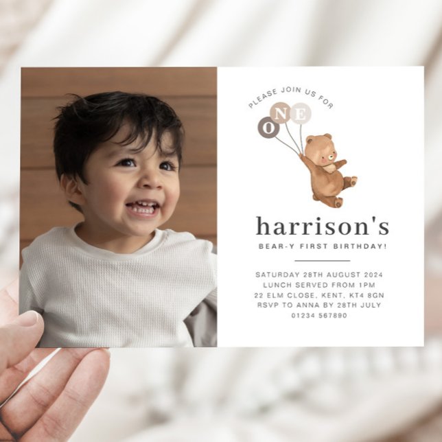 Convite Convidado para primeiro aniversario de Fotografias (Criador carregado)